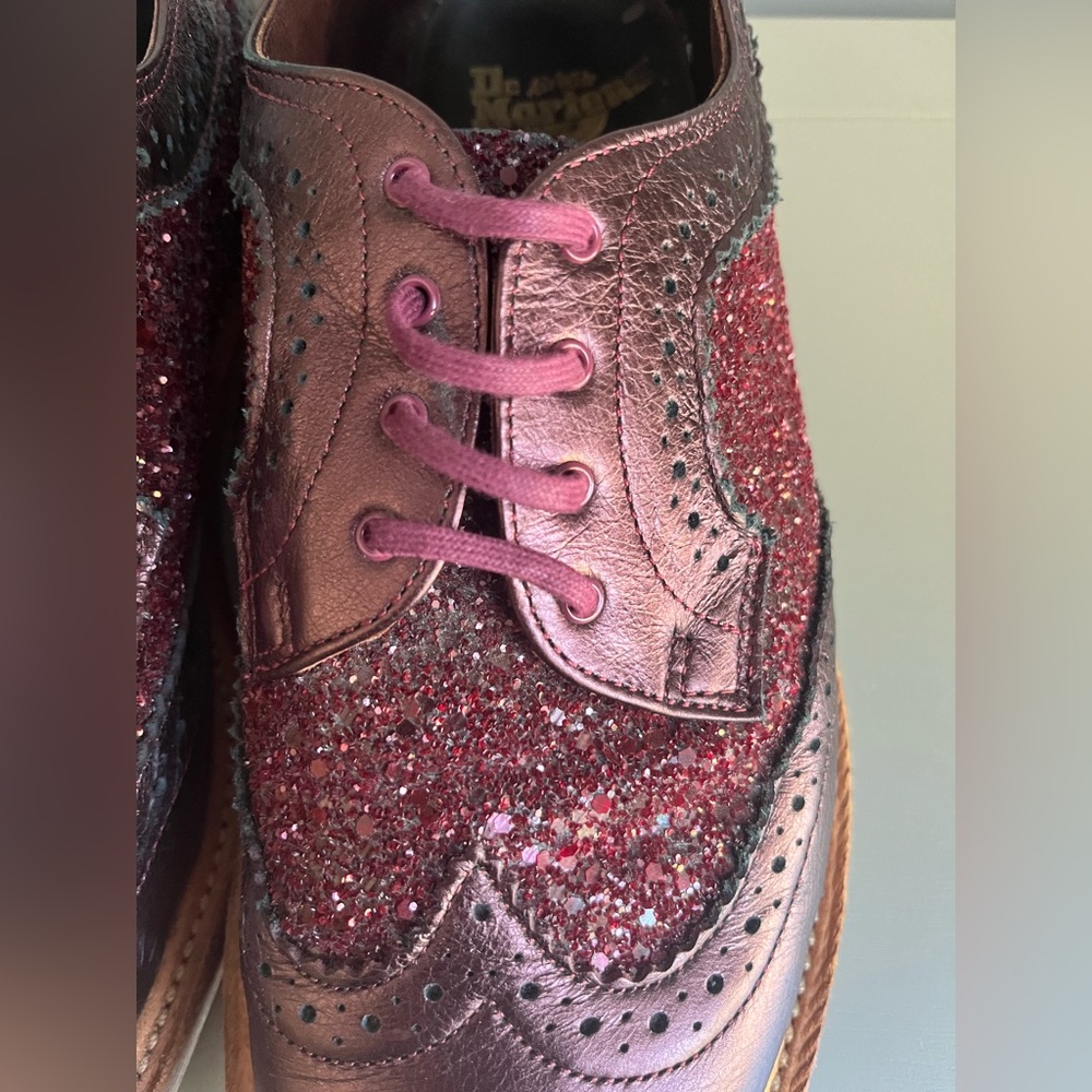 Dr. Martens Metallic The Original AirWair Oxford Size 9 Metallic Glitter - Picture 3 of 13
